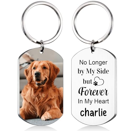 Pet Memorial Gifts, Personalized Pet Photo Keychain, Custom Pet Memorial Keychains, Pets…