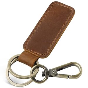 Jack&Chris Genuine Leather Car Keychain, Universal Key Fob Keychain, Leather Key Chain…