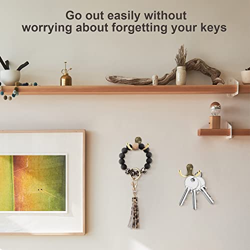 Pusunas Key Chains Women for Car Key Ring Bracelet,Keychain Wristlet,Silicone Beaded Bangle… - Image 7