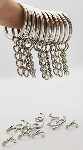 Key Ring with Chain and Open Jump Rings 1 inch, 50 Pack - Image 4