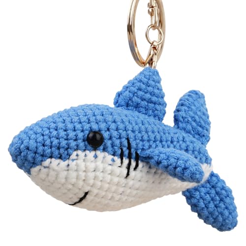 Traxex Handmade Crochet Shark Keychain