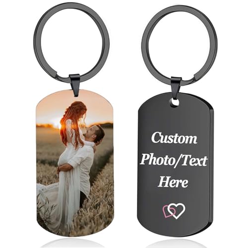 POKEHAND Custom Keychain with Picture,Personalized Keychains with Engraving Photo/Text,Customized gifts for boyfriends…