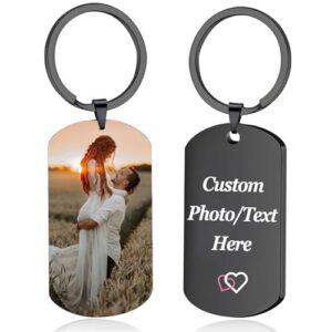 POKEHAND Custom Keychain with Picture,Personalized Keychains with Engraving Photo/Text,Customized gifts for boyfriends…