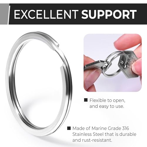 CREST 5 pcs Surgical and Marine Grade Stainless Steel Split Ring for… - Image 5