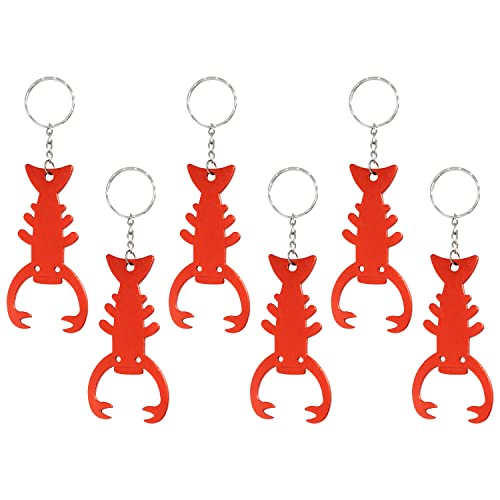 Honbay 6PCS Lobster Bottle Opener Keychain Aluminum Alloy Beer Bottle Opener Party…