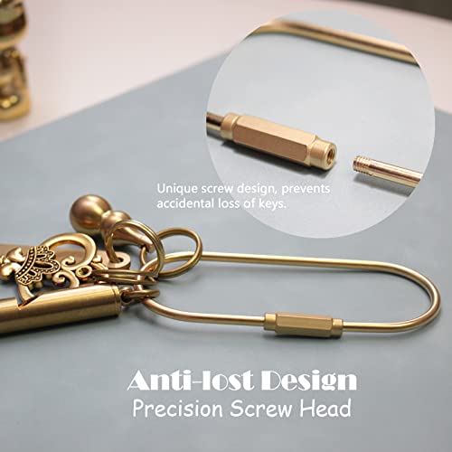 CMVFYL Gold Brass Key Rings, Purse Bag Charms for Handbags, Screw Lock… - Image 3