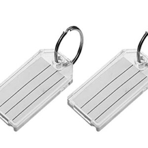 Lucky Line Extra Strength Key Tag with Split Ring; Clear, 2 Pack…