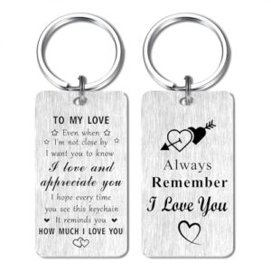 Jzxwan Love Gifts Keychain for Him Her, I Love You Gifts for…