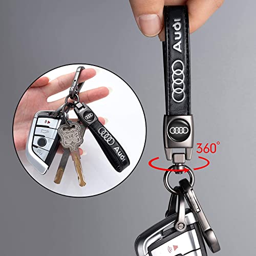 for Audi Keyring, Alloy Valve Stem Caps and Car Keychain Combo Fit… - Image 2