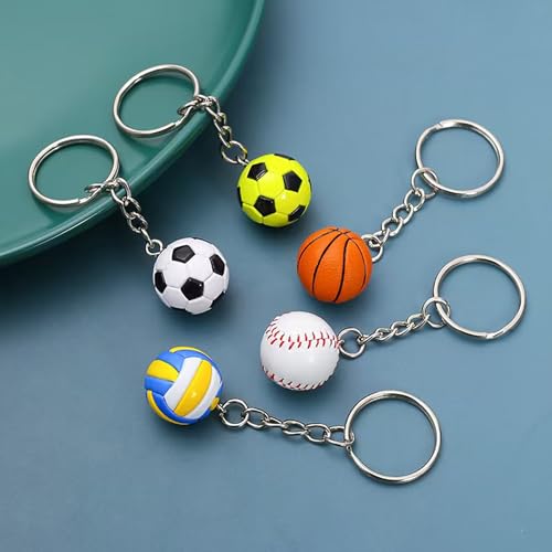Fuerxy Simulation Mini Ball keychain, Sport Ball Theme Key Chains for Backpack… - Image 6
