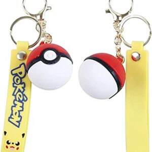 TCB Creations Pokeball 3D Silicone Charm Keychain Keyring