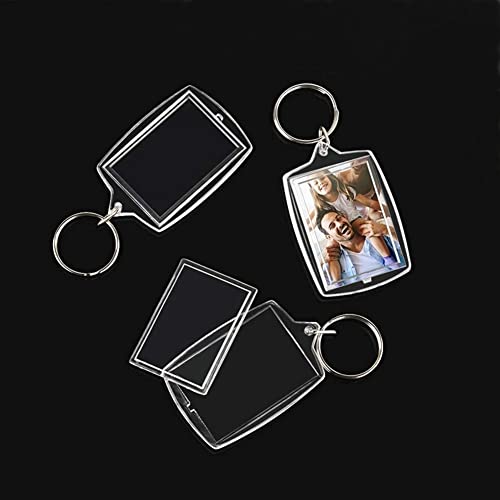 Medsuo 6pcs Double Sided Blank Picture Keychain Personalised Photo Key Fob Holder… - Image 4