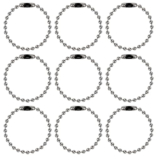 10 Pcs Bead Ball Chains, 3.9 Inch Long Stainless Steel Keychain Extension… - Image 3