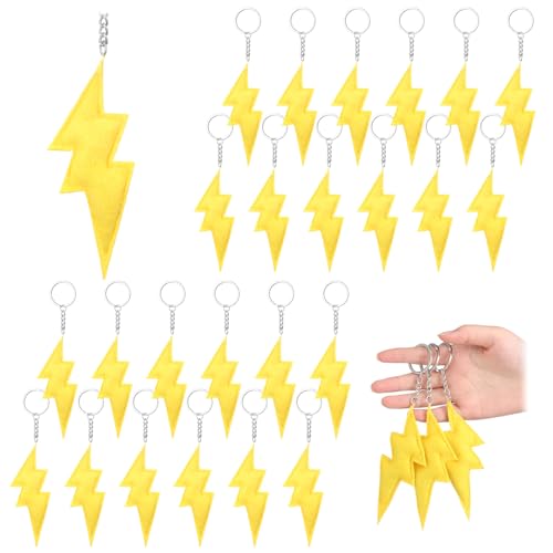 Otuuz 24 Pcs Cartoon Animation Party Favors Lightning Hanging Keychains Gifts Yellow…