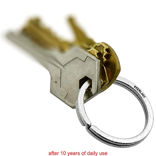 Sterling Silver Split Ring Key Ring 33mm (1 1/4 inch) - Image 4