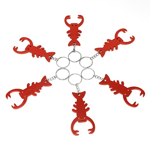 Honbay 6PCS Lobster Bottle Opener Keychain Aluminum Alloy Beer Bottle Opener Party… - Image 4