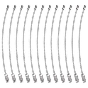 Wisdompro Wire Keychain Cable, 12 Pack of 4.3 Inch Stainless Steel Wire…