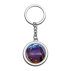 USA America The Gateway Arch St. Louis Keychain Key Chain Souvenir Spin…