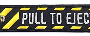 Luso Aviation Pull To Eject, Embroidered Key Chain