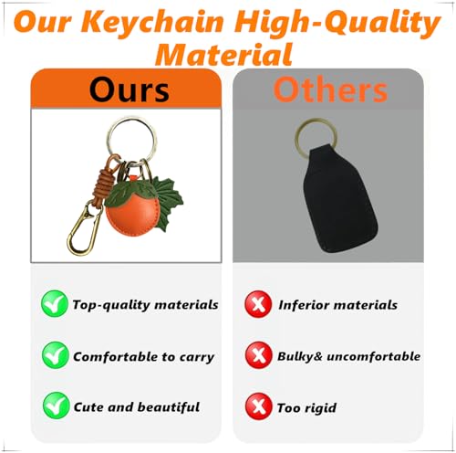 ZOUITY Leather Leaf Fruit Keychain Retro Accessories,Cute Keychains for Women Wallet Bag,Purse… - Image 3