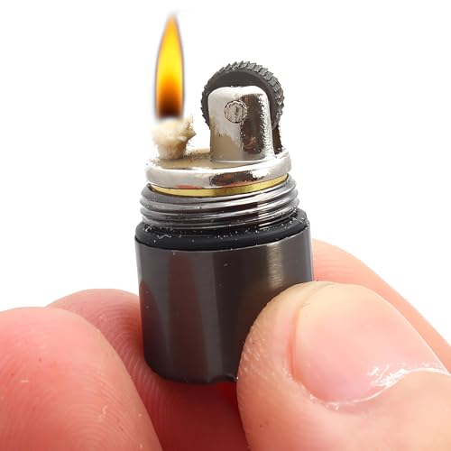 The World's Smallest Kerosene Lighter! Height 2.5cm/φ 1.3cm Capsule Lighter Portable Metal…