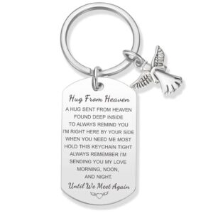 Coolvy Hug From Heaven Keychain Sympathy Gifts for Loss of Mom Dad…