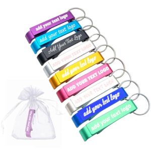 100pcs Personalized Bottle Opener Keychain Custom Aluminum Beer Bottle Opener Engraved Any…