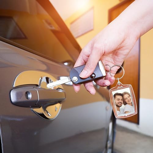 Juxiamal 6pcs Clear Double Sided Blank Picture Keychains for Insert 4.1 x… - Image 3