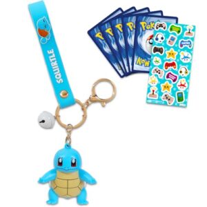 Nintendo Squirtle Keychain Bundle ~ Deluxe Silicone 3D Character Figure Keyring with…