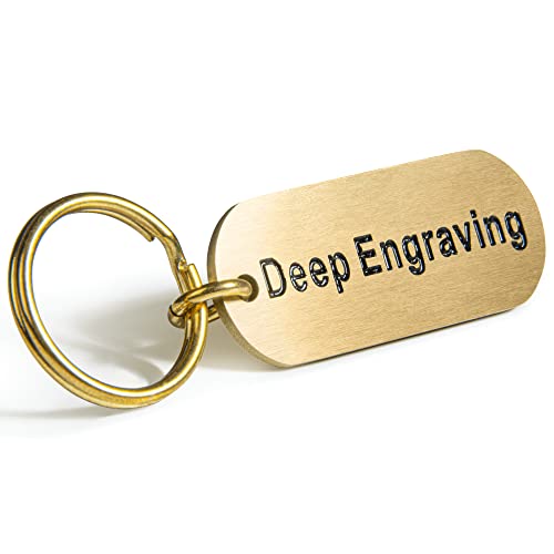Personalized Keychains for Men or Women, Deep Engraved Metal Keychain, Custom Solid…