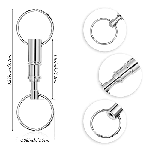 eBoot Detachable Pull Apart Key Rings Keychains (2 Pack) - Image 2
