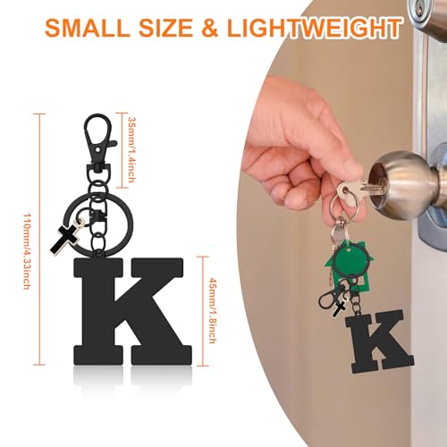 Oubaka Alphabet Initial Letter Keychain for Women, Cross Keychain Cute Letter Keyring… - Image 7