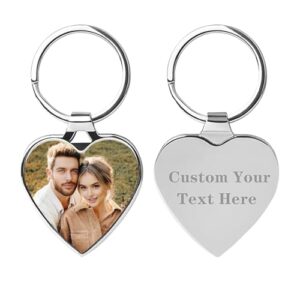 KBPTM Custom Keychain with Picture Personalized Engraving Photo Text Keychains Customized Key…