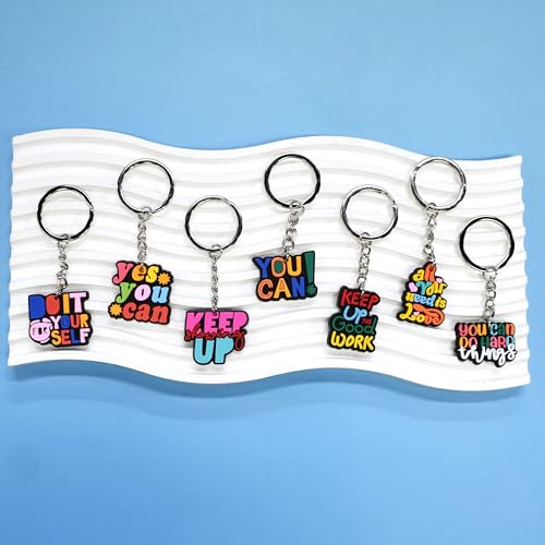 Pabucle Cute Keychains Bulk,Phrase 50 PCS Different Key Chain, Key Chains Accessories… - Image 7