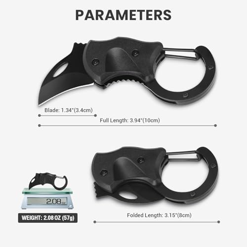 FUNBRO Small Pocket Knife Gift for Men, Keychain Box Cutter with 1.34inch… - Image 6