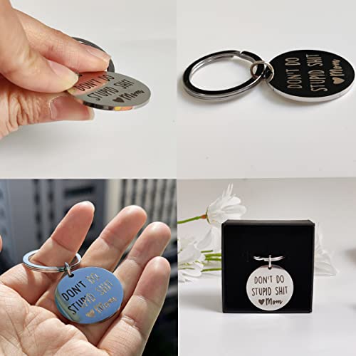 Funny Keychain Gift for Teenager from Mom, Don't Do Stupid Shit Keychain,… - Image 4