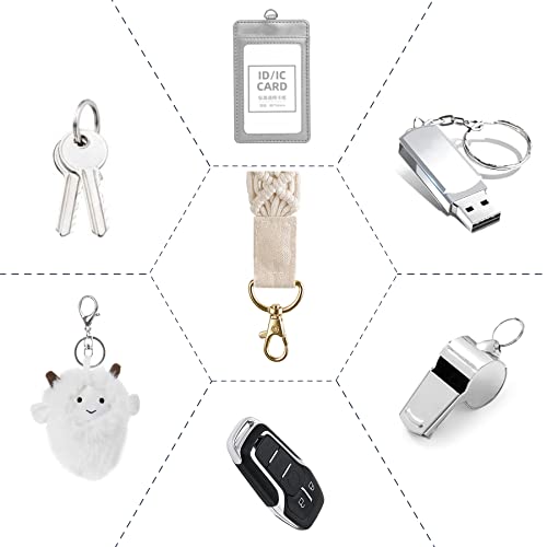 Mkono Macrame Key Chain Cute Keychain Wristlet Lanyard Boho Woven Wrist Lanyard… - Image 6