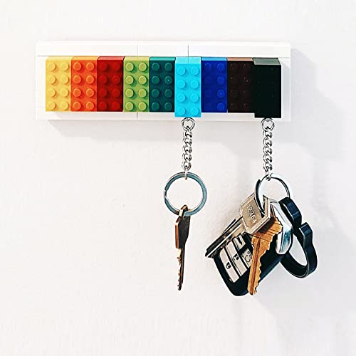 Mivofun 12 Pcs Building Block Keychain, 12 Colors Brick Keyrings for Birthday,… - Image 3