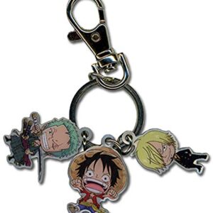 Great Eastern Entertainment One Piece Luffy, Zoro & Sanji Metal Keychain