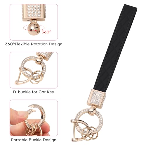 Narsikar Leather Wristlet Keychain for Women, Keychain Wristlet Car Key Chain with… - Image 5