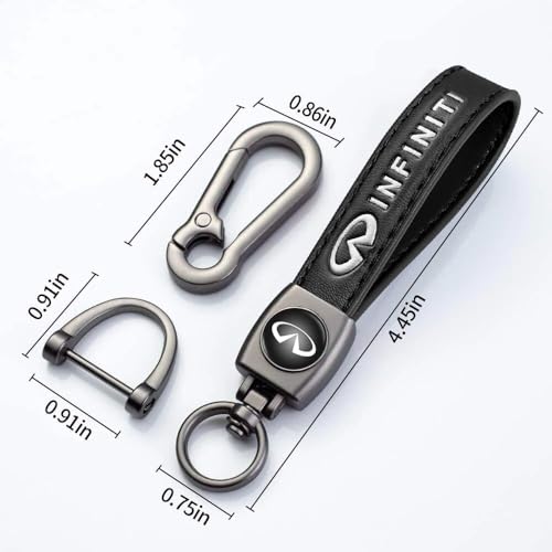 Genuine Leather Key Chain for Infiniti QX50 Q50 Q70 Q70L Q60 QX30… - Image 2