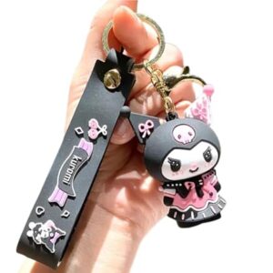 Cute Black Kuromi Keychain For Girls Boys, Pendant Keychain Accessories, Kawaii Key…