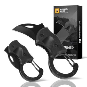 FUNBRO Small Pocket Knife Gift for Men, Keychain Box Cutter with 1.34inch…