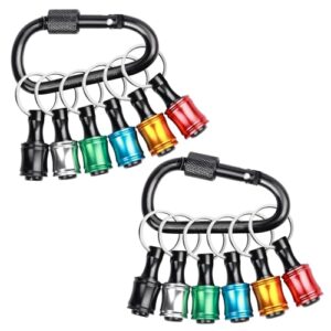 12PCS Keychain Bit Holder,Hex Drill Bit Holder for Impact Driver Drill Bit,Screwdriver…
