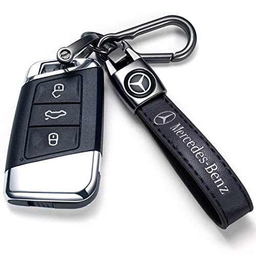Sucoines Genuine Leather Car Keychain Keyring Accessories Compatible with Mercedes Benz Series… - Image 5