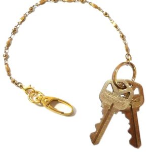 Hidden Hollow Beads Key Keeper 12" Women's Stainless Steel Hand Strap Chain…