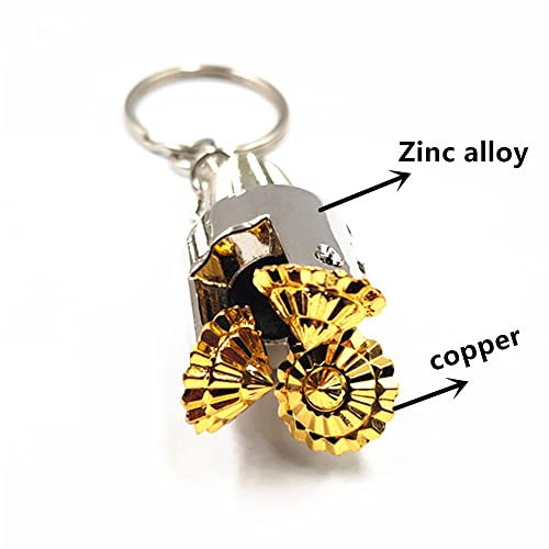 Ya.x Key Pendant Can Turn Three Cone Drill Bit, Keyrings Key Holder… - Image 2