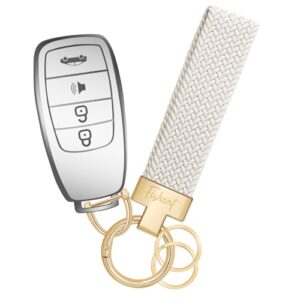 Fishent Stretchy Car Keychain, Nylon Braided Cool Key Chain for Women Men,…