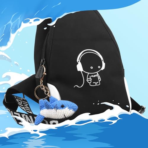 Traxex Handmade Crochet Shark Keychain - Image 3