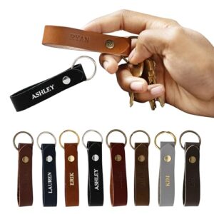 Northwind Personalized Full Grain Leather Keychain